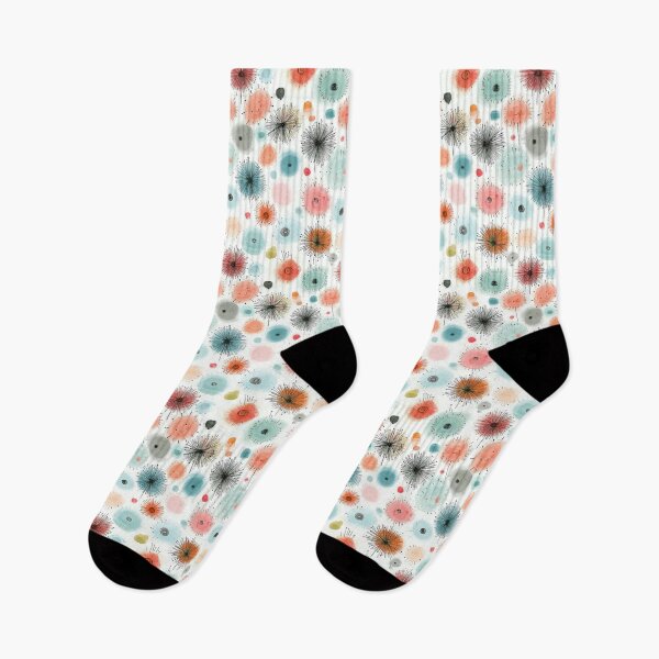 Item preview, Abstract Mid Century Modern Teal Coral Watercolor Pattern designed and sold by CurrentPhase.