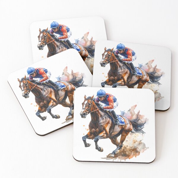 Item preview, Dynamic Thoroughbred Racehorse and Jockey designed and sold by BetweenForms.