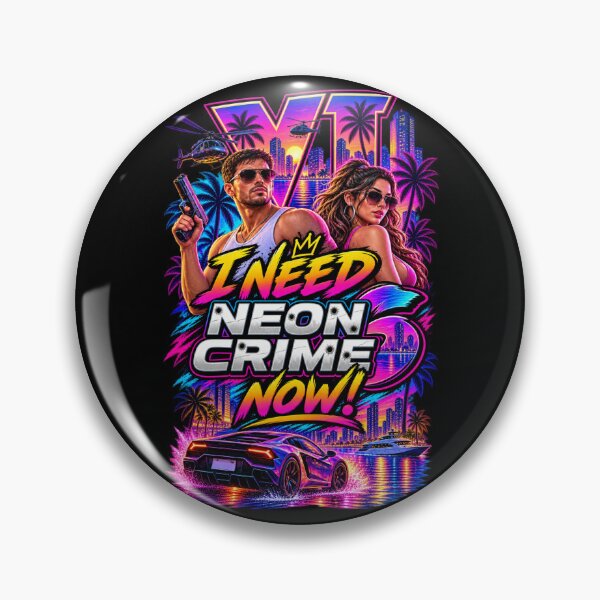 Item preview, Neon Crime Retro Gaming Poster - Synthwave Vice City Aesthetics Art designed and sold by SilverLook48.