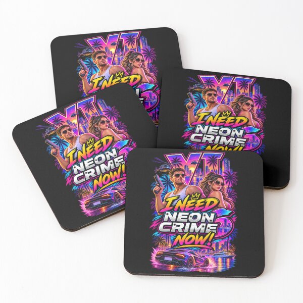 Item preview, Neon Crime Retro Gaming Poster - Synthwave Vice City Aesthetics Art designed and sold by SilverLook48.