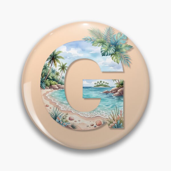 Item preview, Coastal Initial G Beach Monogram Ocean Shore Personalized Design designed and sold by Sea Gem.