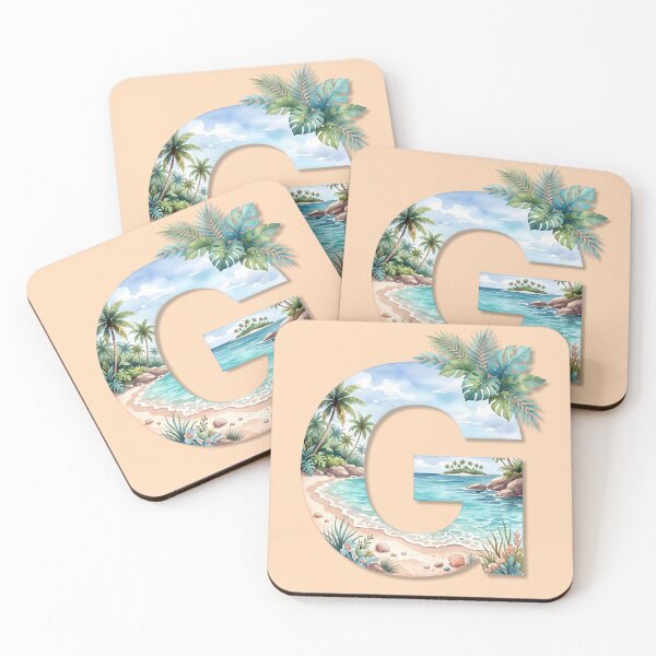 Item preview, Coastal Initial G Beach Monogram Ocean Shore Personalized Design designed and sold by Sea Gem.