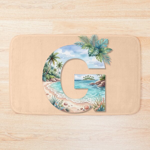 Item preview, Coastal Initial G Beach Monogram Ocean Shore Personalized Design designed and sold by Sea Gem.