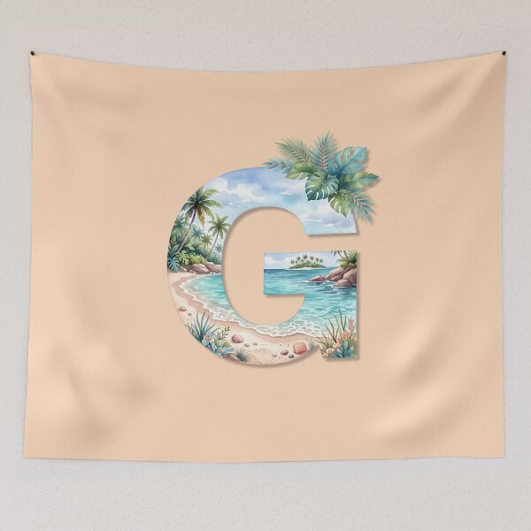 Item preview, Coastal Initial G Beach Monogram Ocean Shore Personalized Design designed and sold by Sea Gem.