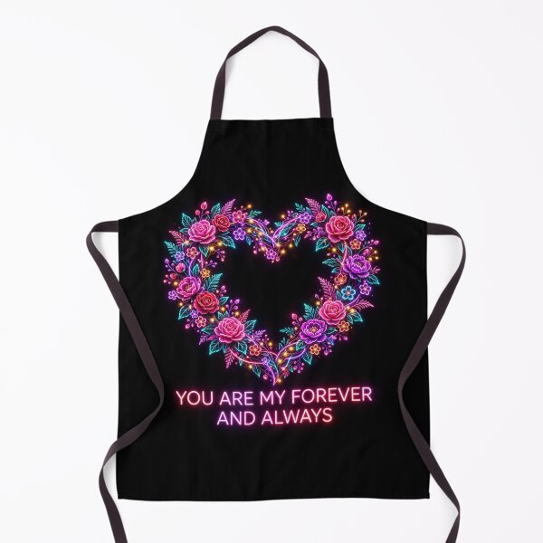 Item preview, You Are My Forever And Always Neon Floral Heart Black designed and sold by Aliplus+.