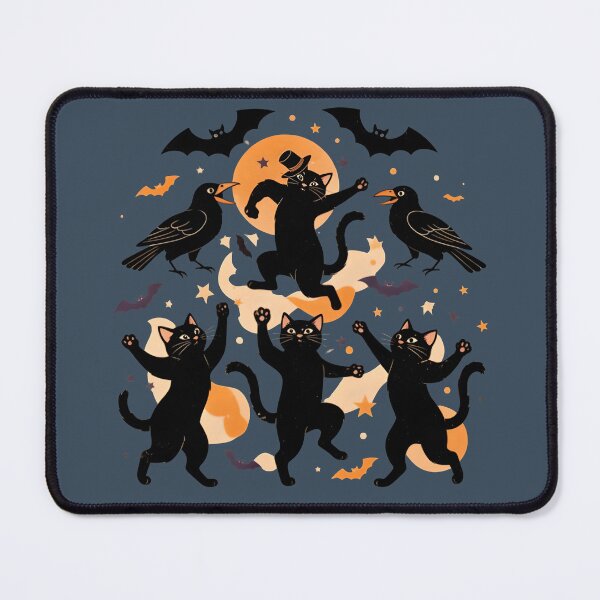Item preview, Trick or treat, let's dance! - Cats, crows and bats designed and sold by ParadoxParadox.
