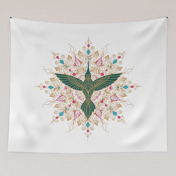 Item preview, Mystical Hummingbird Floral Mandala Design designed and sold by Paolo-Bandal.