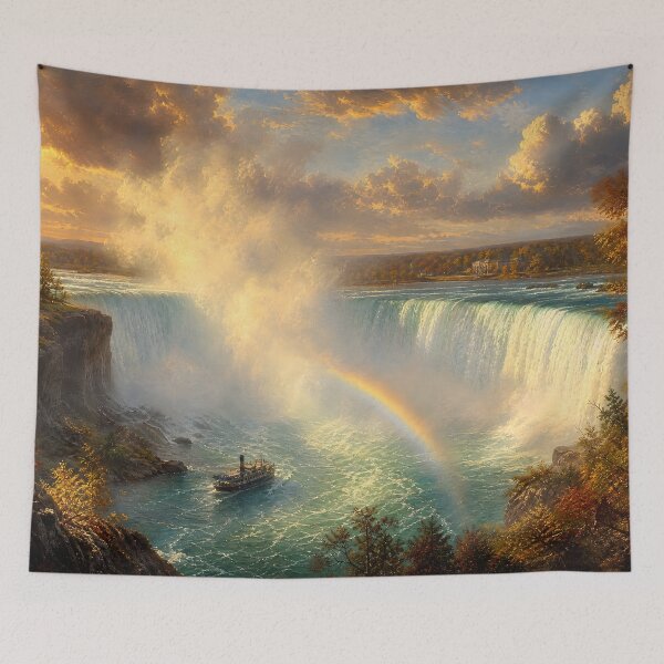 Item preview, Niagara Falls – Vintage Romantic Landscape Art designed and sold by DoReMiStudio.