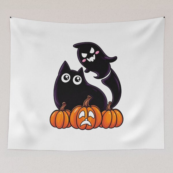 Item preview, Cat Ghost Pumpkins designed and sold by LuveraxArt.