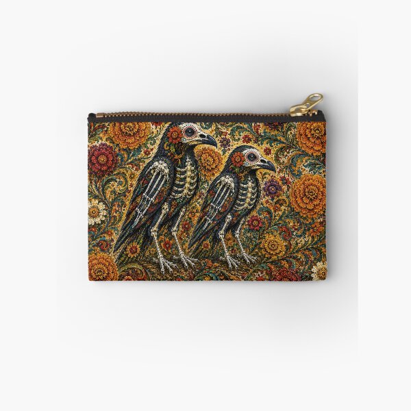 Item preview, Sugar Skull Ravens - Dia de los Muertos Folk Art designed and sold by newnomads-art.
