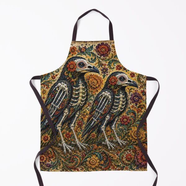 Item preview, Sugar Skull Ravens - Dia de los Muertos Folk Art designed and sold by newnomads-art.