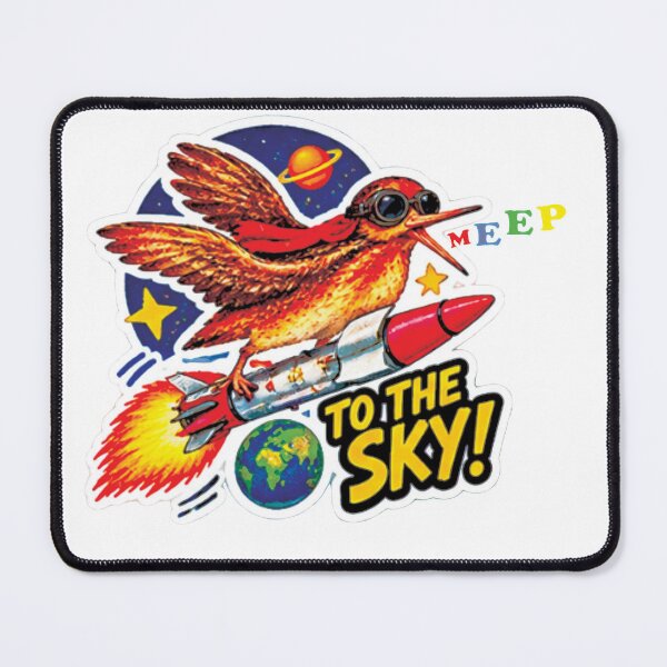 Item preview, Woodcock Bird Space Adventure – Funny Retro Rocket Bird designed and sold by Thegoldenline.