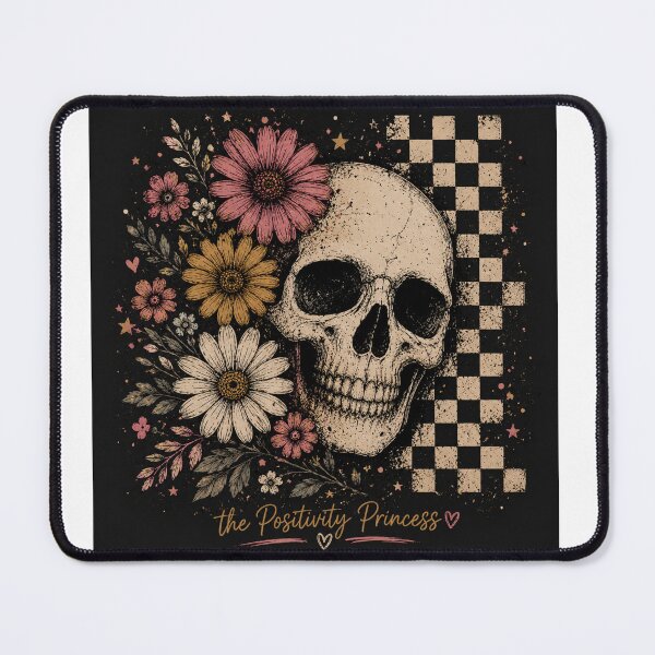 Item preview, Floral Skull Alternative Grunge Art designed and sold by The Positivity Princess.