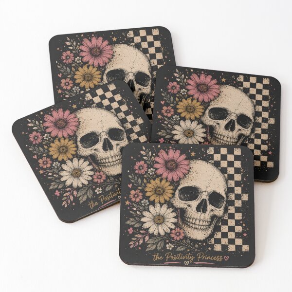 Item preview, Floral Skull Alternative Grunge Art designed and sold by The Positivity Princess.