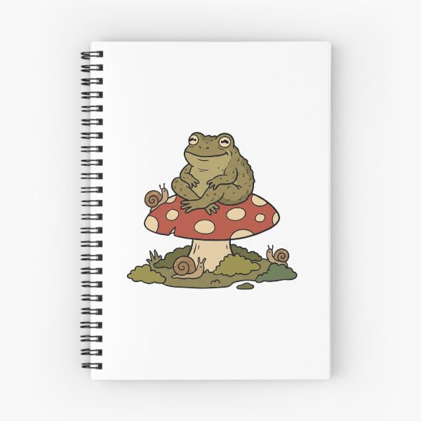 Item preview, Cute Goblincore Toad on Mushroom Illustration designed and sold by urchoice002.