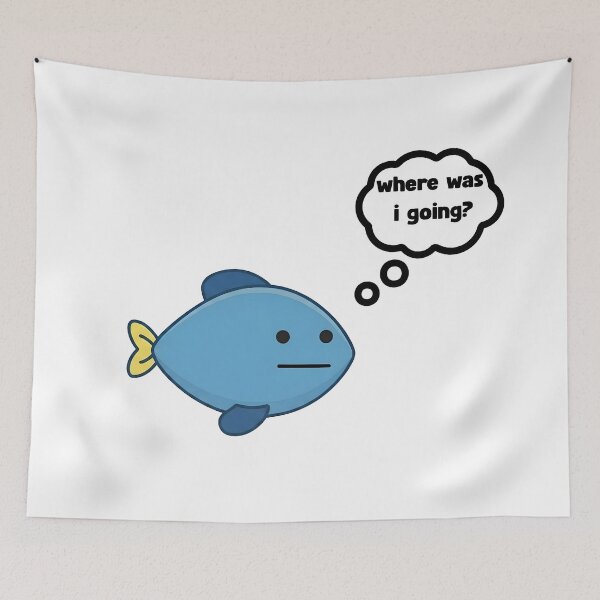 Item preview, cute blue fish designed and sold by Rockveil Co..