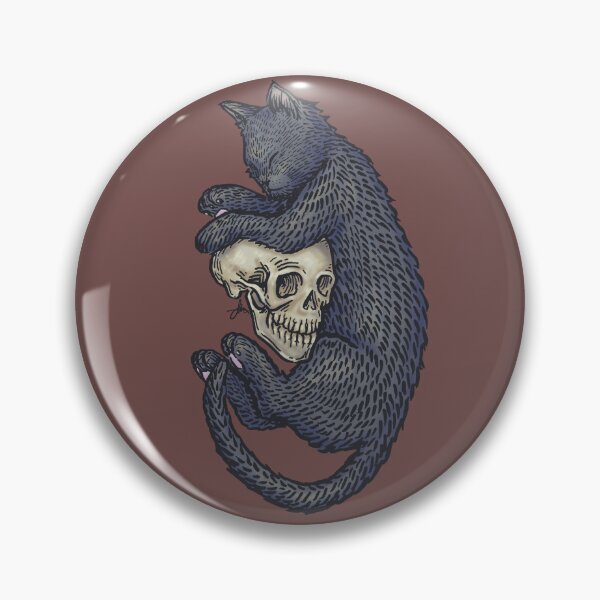 Item preview, Cat and Skull - color designed and sold by heymichah.