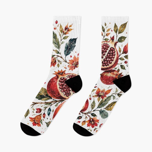 Item preview, Watercolor Pomegranate Botanical Pattern designed and sold by Gold Turtle  Lina.