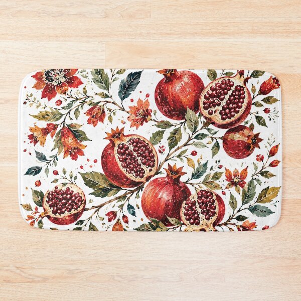 Item preview, Watercolor Pomegranate Botanical Pattern designed and sold by Gold Turtle  Lina.