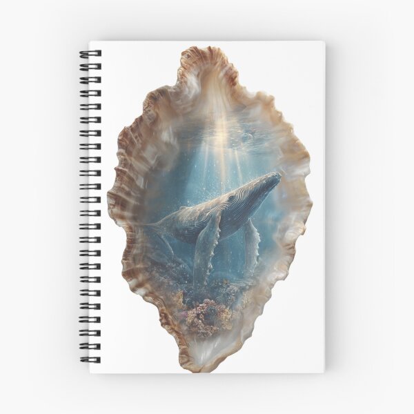 Item preview, Majestic Whale in Seashell Ocean Art  designed and sold by LC&LCPlatform.