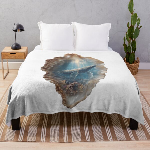 Item preview, Majestic Whale in Seashell Ocean Art designed and sold by LC&LCPlatform.