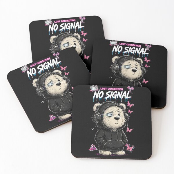 Item preview, Emo Teddy Bear Headphones No Signal Streetwear designed and sold by CurrentPhase.