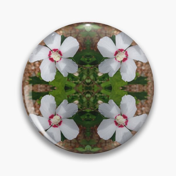 Item preview, White hibiscus flower, mirror image designed and sold by lyloubeaupere.
