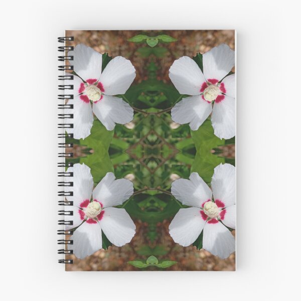 Item preview, White hibiscus flower, mirror image designed and sold by lyloubeaupere.