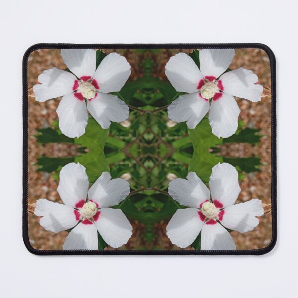 Item preview, White hibiscus flower, mirror image designed and sold by lyloubeaupere.