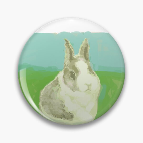 Item preview, Watercolor Painted Rabbit In Green Field designed and sold by Qatkouutis.