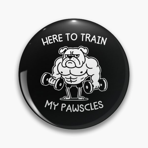 Item preview, Here To Train My Pawscles - Funny Gym Pug Dog Lifting Weights designed and sold by gunaone-design.