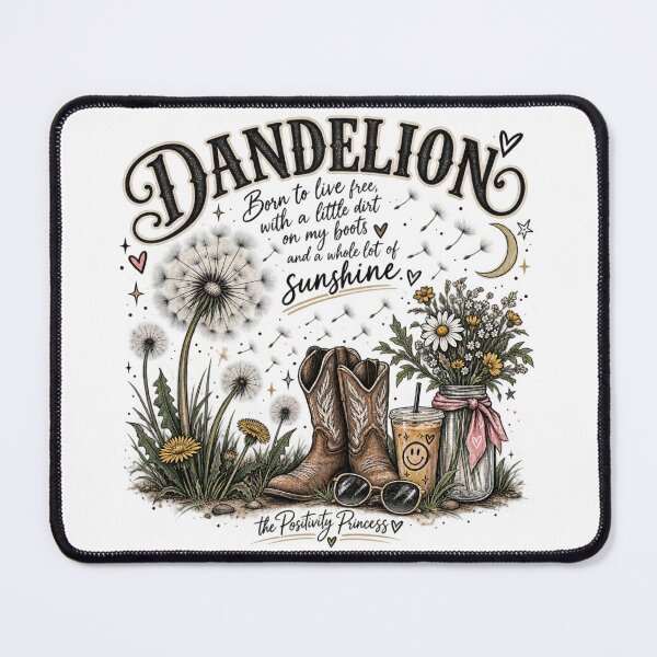 Item preview, Dandelion Born to Live Free designed and sold by The Positivity Princess.