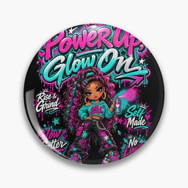 Item preview, Power Up Glow On Graffiti Girl designed and sold by CurrentPhase.