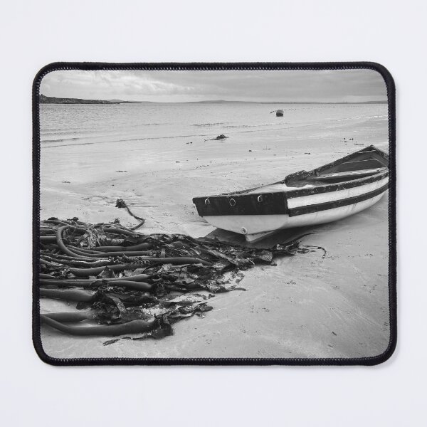 Item preview, Black and White Fishing Boat Abandoned designed and sold by Faith Based Decor .