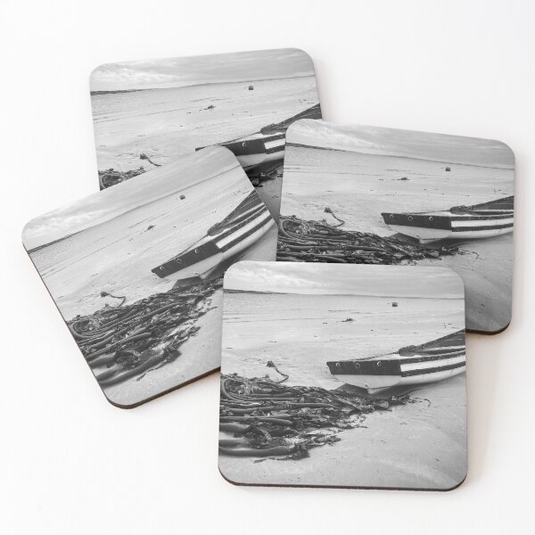 Item preview, Black and White Fishing Boat Abandoned designed and sold by Faith Based Decor .