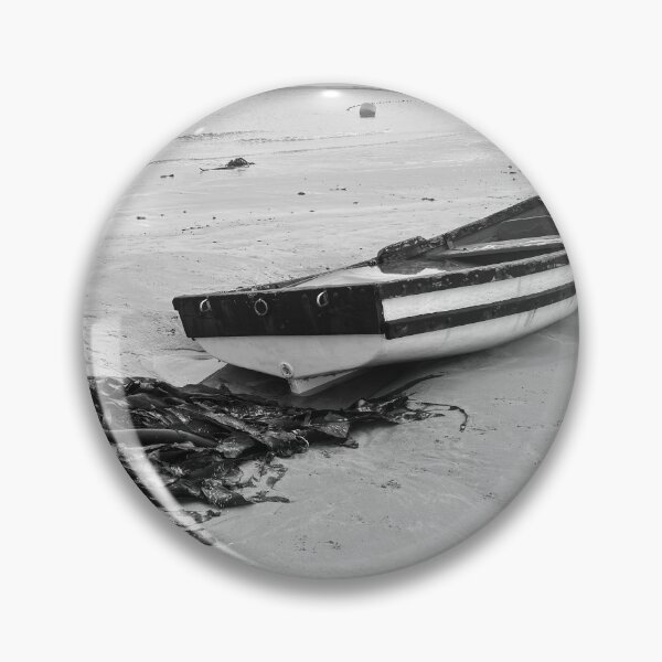 Item preview, Black and White Fishing Boat Abandoned designed and sold by Faith Based Decor .