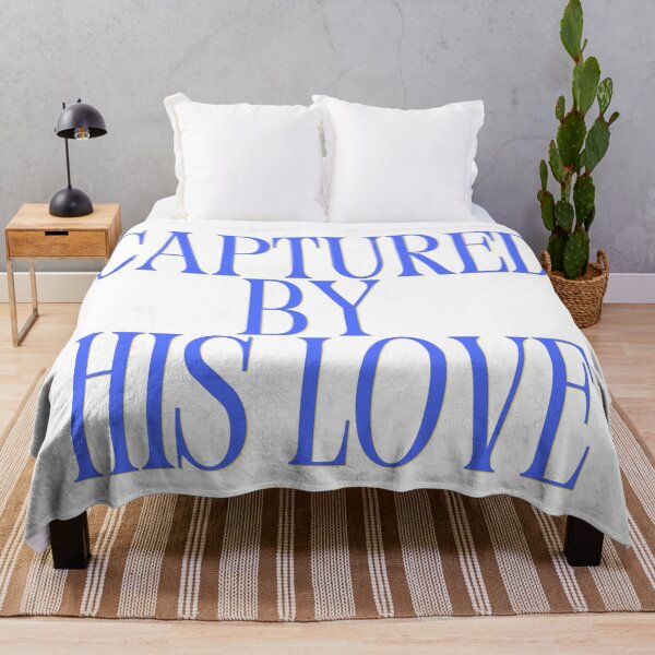 Item preview, Captured By His Love Christian Streetwear Blue Typography designed and sold by LensDyn™.