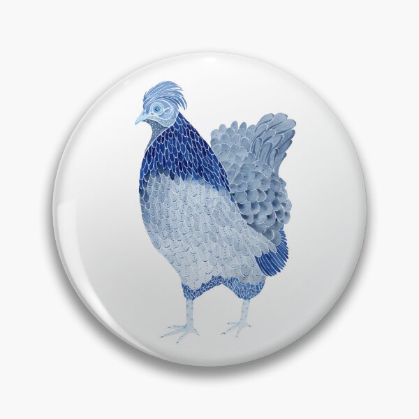 Item preview, Whimsical Blue Hen Watercolor Painting designed and sold by Sonoran Glimmer.