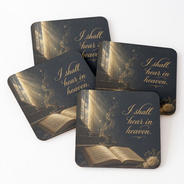 Item preview, I Shall Hear in Heaven Beethoven Quote | Celestial Music Dark Academia Art designed and sold by DoReMiStudio.