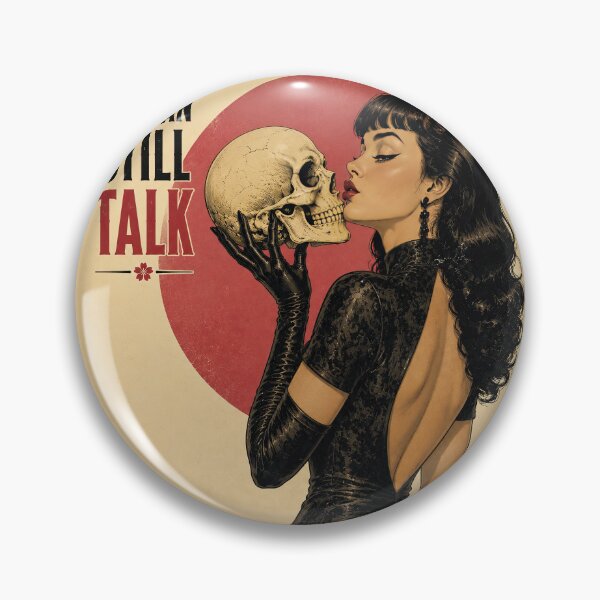 Item preview, We Can Still Talk – Retro Gothic Pinup designed and sold by obstinator.