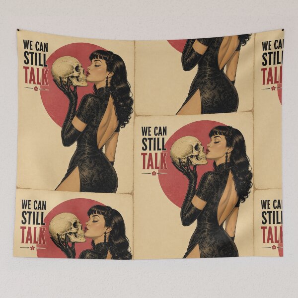 Item preview, We Can Still Talk – Retro Gothic Pinup designed and sold by obstinator.