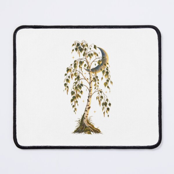 Item preview, Silver Birch Tree | Moonlit Celtic Tree Lore Art | Pagan Folklore Gift designed and sold by Brackenlume Studio.