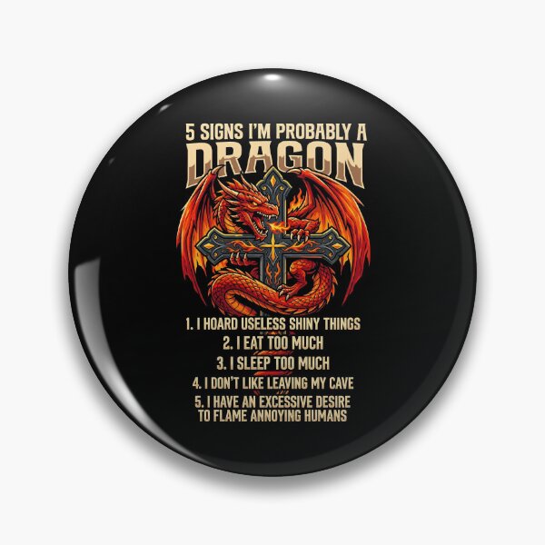 Item preview, 5 Signs I'm Probably A Dragon designed and sold by Art-Max.