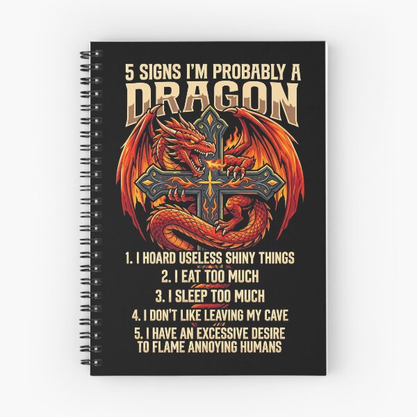 Item preview, 5 Signs I'm Probably A Dragon designed and sold by Art-Max.
