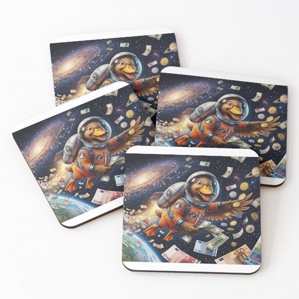 Item preview, Cosmic Duck Billionaire – Interstellar Money Explorer designed and sold by BlackCafea.