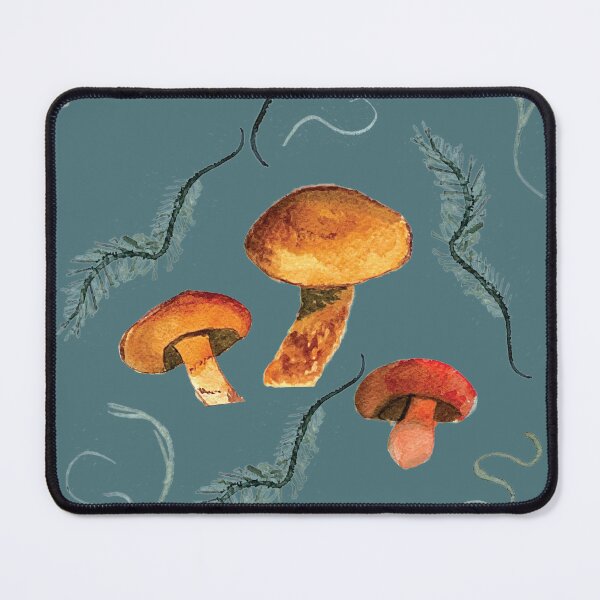 Item preview, Mushroom Cluster on Teal designed and sold by jennifer-a-lane-design.