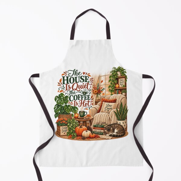 Item preview, The House Is Quiet, The Coffee Is Hot | Cozy Fall Plant Lover designed and sold by CottageGardenCo.