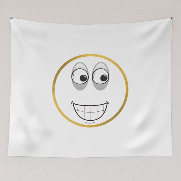 Item preview, Crazy Smile Goofy Face - Funny Cheeky Emoji Illustration designed and sold by Esraa-Arts.