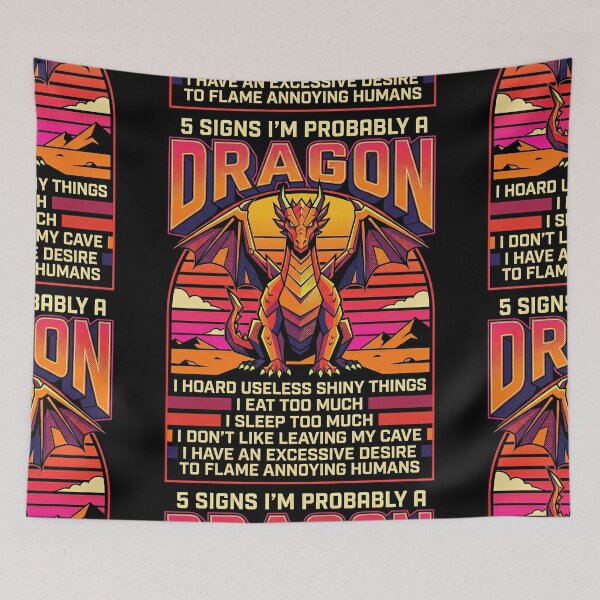 Item preview, 5 Signs I'm Probably A Dragon designed and sold by Art-Max.