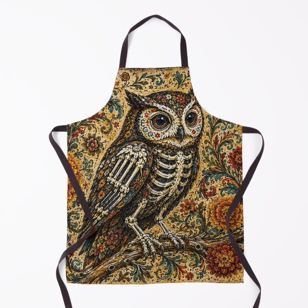 Item preview, Día de los Muertos Skeletal Owl Folk Art Halloween designed and sold by newnomads-art.